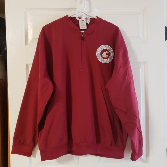 Washington State Cougars Men's 1/4 Zip Jacket/Shirt Size Large New with Tags - Picture 1 of 7